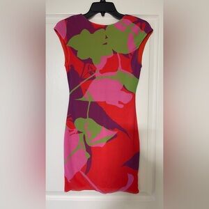AFRM Colorful Floral Mini Dress - Red, Pink, Green, Purple
